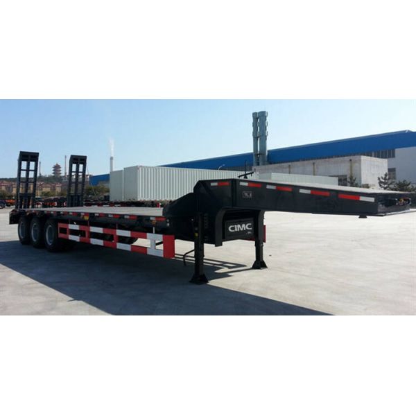 90mm Kingpin Excavator 80T Hydraulic Low Bed Semi Trailer