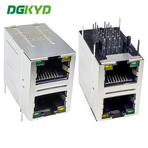 RJ45 Multi Port Connector 2X1 Modular Block Socket Gigabit Filter 6U DGKYD21Q042