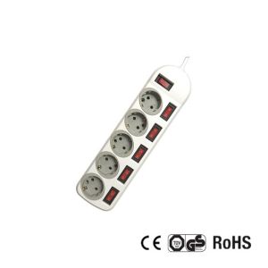 Cheap Germany Type Extension Socket With 1.5m Wire, With Switch CE/GS Certificate for sale