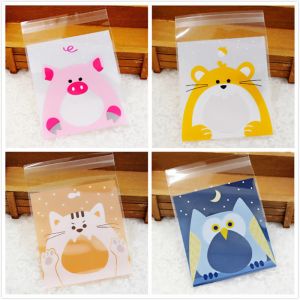 Custom printing cute handmade cookies candy self adhesive opp plastic bag