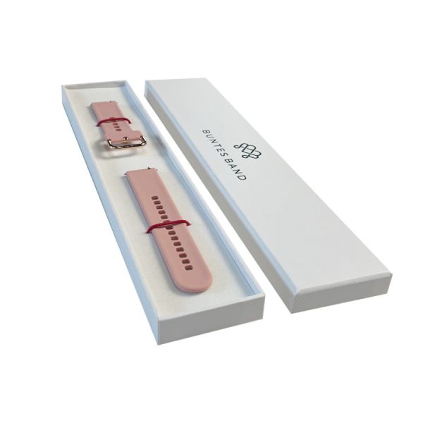 Wholesale Custom Logo Cardboard White Single Gift Watch Strap Packaging Box Lid And Base Design