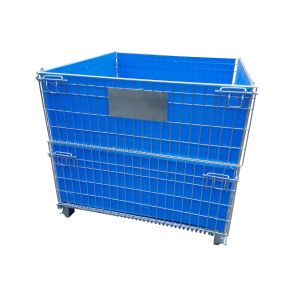 Customized Qualified Collapsible Rolling Metal Wire Mesh Storage Cage