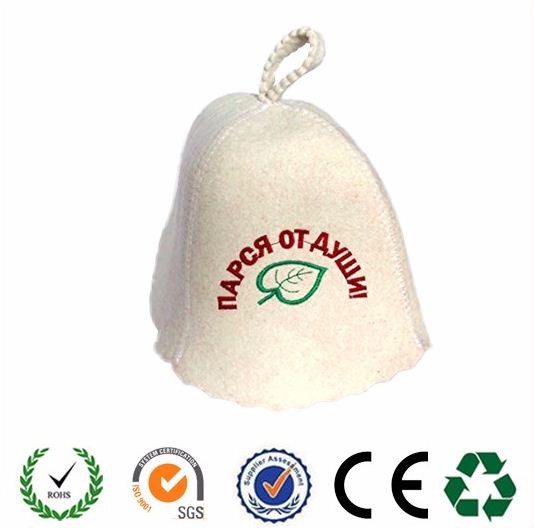 Quality Wool felt sauna hat to protect your head from overheating wholesale