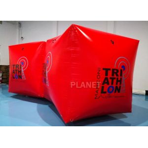 PVC Tarpaulin 1.5M Square Shape Inflatable Water Floating Buoy Cube With Logo