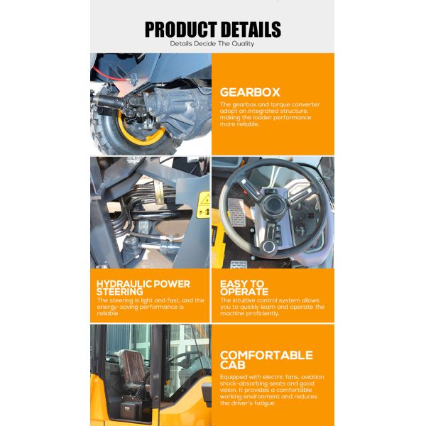 3 Ton Wheel Telescopic Front End Loader 3000 kg Mini Wheel Loader