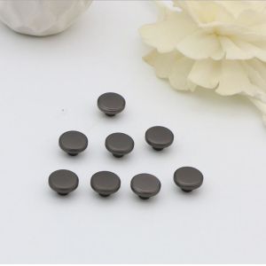 Hot sale garment accessories matte gunmetal color 10.1 mm flat round shape metal
