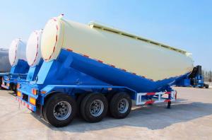 Cheap 40m3 bulk cement tanker semi trailer 50ton load V type silo bulk powder tank trailer for sale
