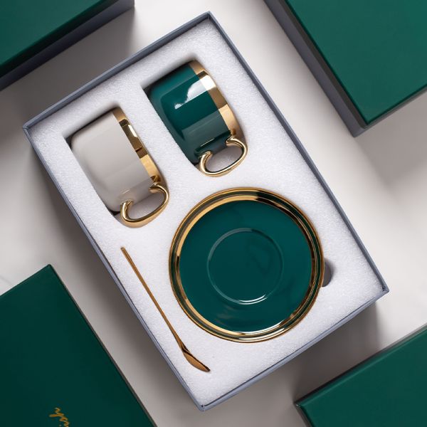 Classic Porcelain Cup And Saucer Set Coffee Tea Cup With Plate Father'S Day Gift Ideas