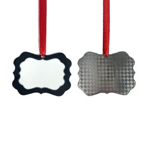 Custom Sublimation Blank Christmas Ornament Polygon Hanging Christmas Tree