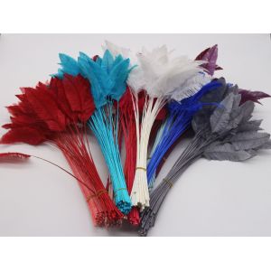 25-30cm Decor Millinery Feather , Head Arrow Stripped Ostrich Plume Feathers