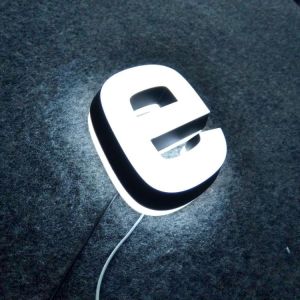 Double Faces Lighting LED Acrylic Letters Stainless Steel Lettering Signage