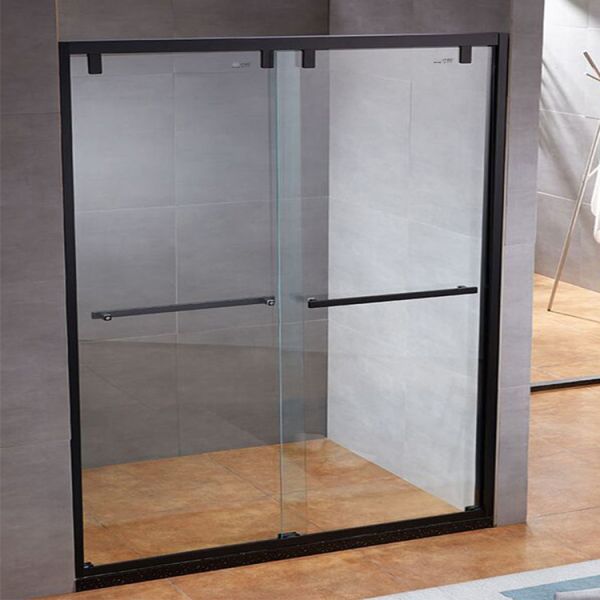 Quality Black Frame Matt Tempered Glass Shower Screen Sliding Clear 288S wholesale