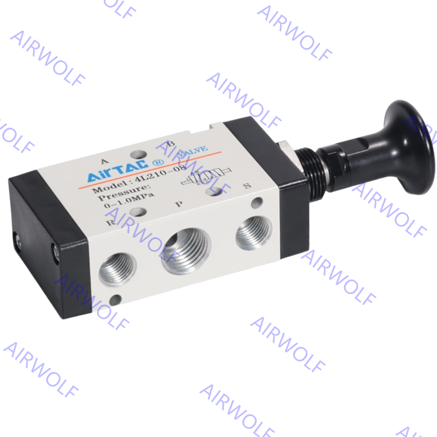 AIRTAC 4L Series 5/2 way Manual Control Direct Acting Push-pull Valves 1/8" 1/4"