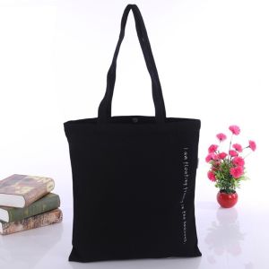 Draw String Reusable Cotton Canvas Tote Bag For Women Shopping