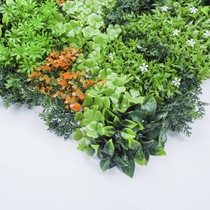 Home Decorative PE Artificial Plant Wall Ornaments Plastic Grass Backdrop Panel