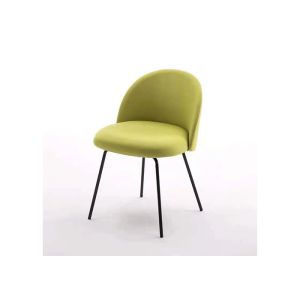 China Modern Fabric Banquet Velvet Covered Dining Chairs With Black Legs on sale