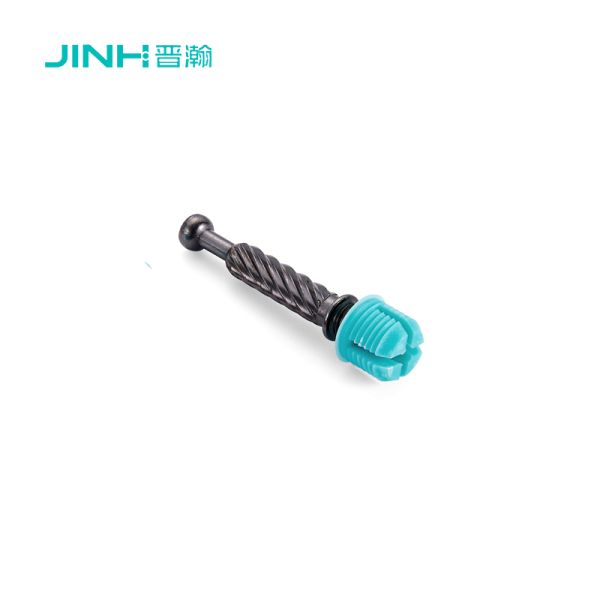 ​​Jh-2168 40mm Length Minifix Connecting Bolts In Cold-Drawn Steel Nylon Black