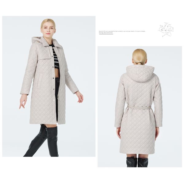 Medium and long spring quilted jacket suitable early spring wear trenchcoat designattractive and inclusive,