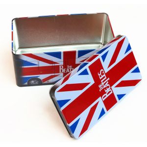 Beatles style gift Rectangular Tin Box / tin cantainers 4c offset printing