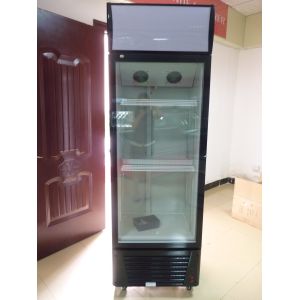 Single Door Commercial Drink Fridge Beverage Display Cooler With LED Light