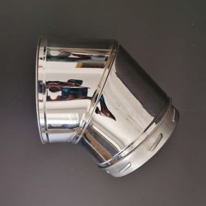 Stainless Steel 45 Degree Elbow Stove Chimney Pipe For Twist Locking System