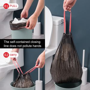 Customized 6ml Plastic 55 Gallon Drawstring Trash Bags For Easy Waste Management