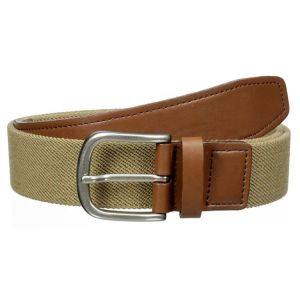 Cotton Leather Knitted Belt 3.2cm Canvas Web Belt Polyester