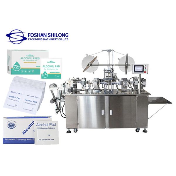 Quality Fully Automatic Wet Alcohol Swab Manufacturing Machine Cotton Pads With PLC Control wholesale