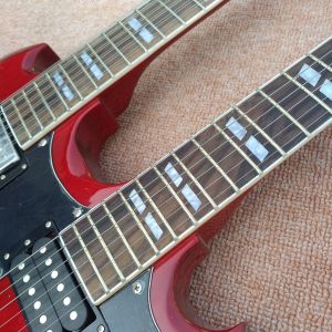 Red EDS1275 Custom Shop double Neck Electric Guitar 6/12 strings Wholesale