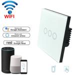 Wireless WiFi Touch Switch interruptor wifi Wall Light Switch with Glass Panel