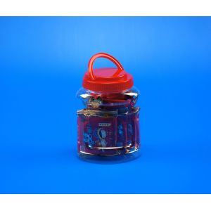 Customized Logo Pp Screw Cap Biscuit 980ml Plastic Pet Jar