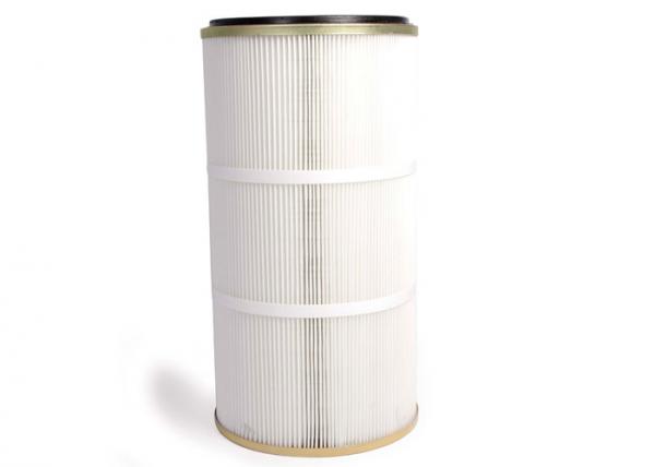 Quality 5um,0.5um,2um,0.2umCylindrical Type Dust Filter Cartridge , 1μm Porosity Pleated Filter Cartridge wholesale