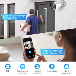 4MP Waterproof Night Vision IP WiFi Bullet CCTV Network Camera With Audio Tuya