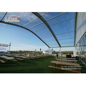 Solid Wall Outdoor Party Tents Aluminum Structure 25m Width Clear Span