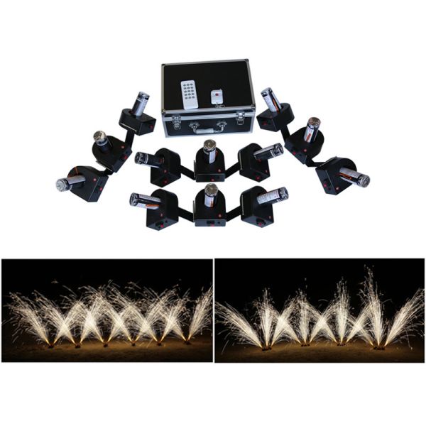 Quality 12 Cues Channels Pyro Stage Wireless Remote Control Round Cold Fountain Fireworks Firing System For Christmas Celebration Party wholesale
