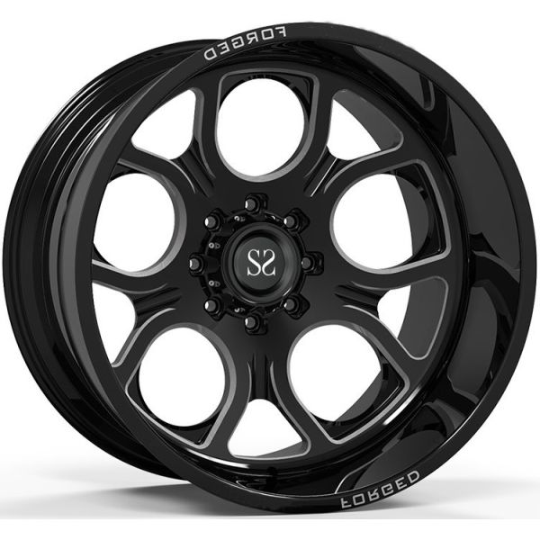 Quality Off Road  4x4 Wheels 20x10 20x12 20x14 24x12 and 24x14 Gloss Black Deep Dish Rims wholesale