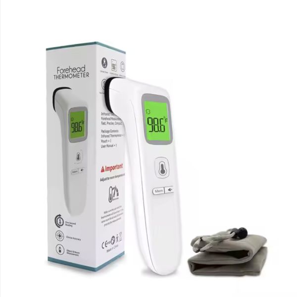 Auto Shut Off Digital Forehead Thermometer 3VDC No Touch With Colour Changing