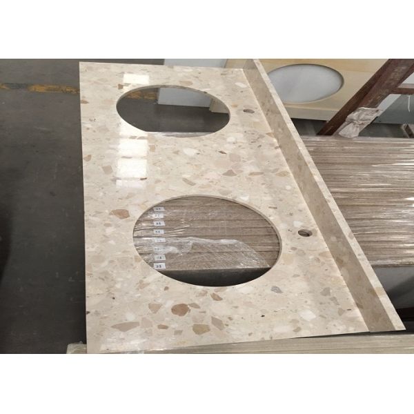 Quality Artificial Beige Quartz Stone Slabs For Kitchen Countertop wholesale