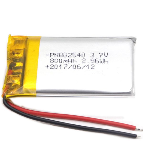 Polymer Battery PL802540 800mAh 3.7 V Lithium Ion Polymer Battery