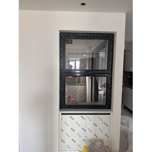 Modern Aluminum Tempered Glass Accordion Vertical Folding Local Window Bifold