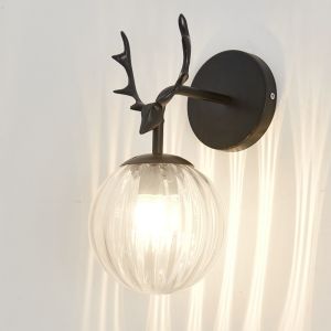 Modern bedroom wall lamp living room background wall corridor aisle antler wall