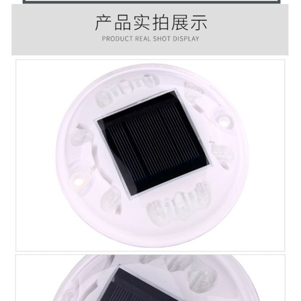 LED Cat Eye Round Solar Road Stud in Blue with High Intensity Reflective Tape and PVC