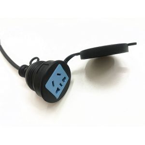 High quality 5pin black extension power cable with stripped end 10A copper power