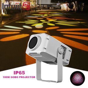 China Outdoor Waterproof 100W Led Custom Logo Projector Light Rotary Image Customized Advertising Gobo Projector on sale