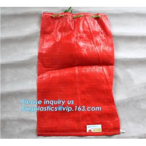 PP woven recycle potato mesh bag,mesh potato bags, onion sack, raschel mesh bag