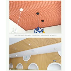 Recyclable PVC Wall Ceiling Panel WPC Plastic Cladding Wood Composite