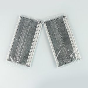 Adult Active Carbon Non Woven 17.5*9.5cm Face Masks 4 Layers Grey