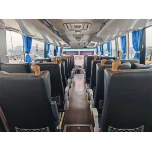 Euro 5 Used Coach Bus 46 Seats Manual Transmission 2nd Hand Coaches with 2 Doors