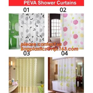 Home goods pure white shower curtains with plastic hook, Custom Printed Shower Curtain, bathroom curtain bagplastics bag