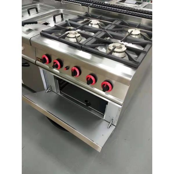 Quality GH-987A Gas Range With 4-Burner And Gas Oven 20.8Kw Powerful Cooking Equipment wholesale